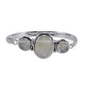 925 Sterling Silver Design Simples com Pulseira de Bracelet de Gemstone Natural Rainbow para Presente